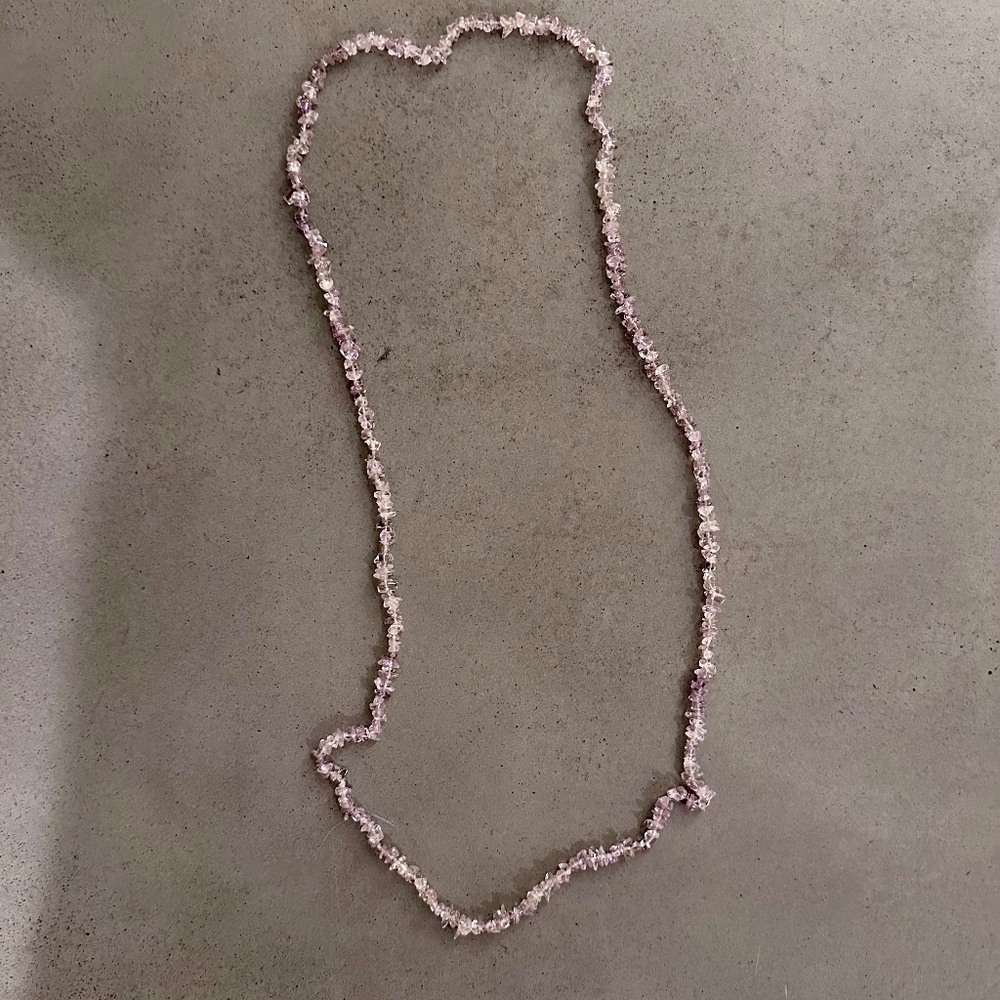 Raw Quartz Necklace, Purple